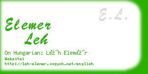 elemer leh business card